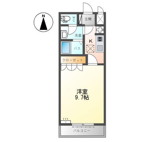 エルアールA(1K/1階)の間取り写真