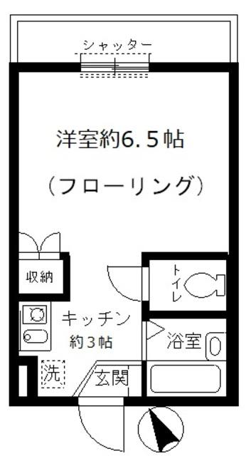ハイムミユキ(1K/2階)の間取り写真