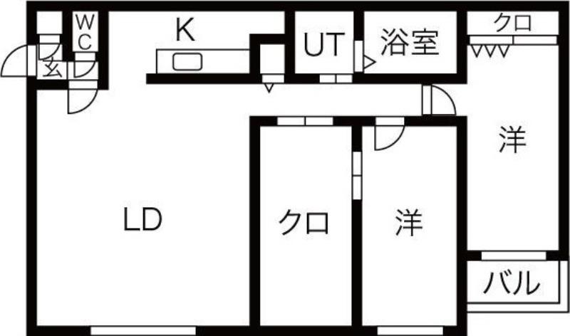 フェスタリア宮の森(2SLDK/4階)の間取り写真