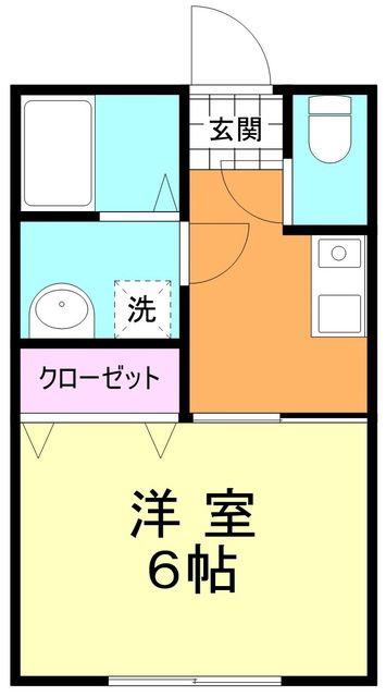 セリーナ(1K/1階)の間取り写真