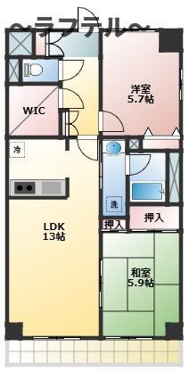 イーストプレイス(2SLDK/3階)の間取り写真