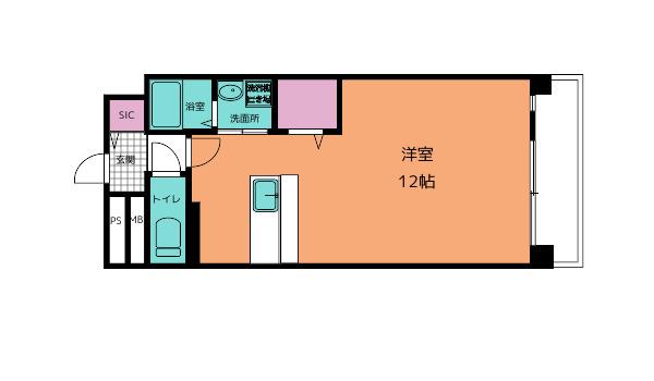 アクシス泉24(1K/5階)の間取り写真
