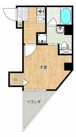 ハイツASK(1K/2階)の間取り写真