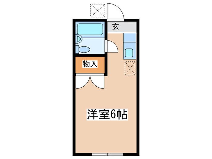 コーポラス緑ヶ丘(ワンルーム/1階)の間取り写真