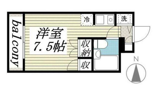 メゾンドポエート(1K/5階)の間取り写真