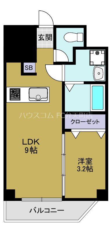 LA BENTEN(1LDK/5階)の間取り写真