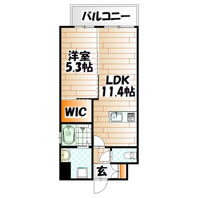 アピアランス歯大前 II(1LDK/10階)の間取り写真