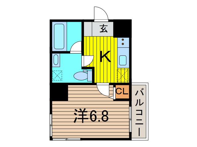 アンベリール西川口 弐番館(1K/8階)の間取り写真