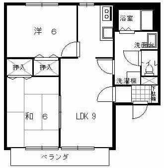 リバージュII(2LDK/2階)の間取り写真
