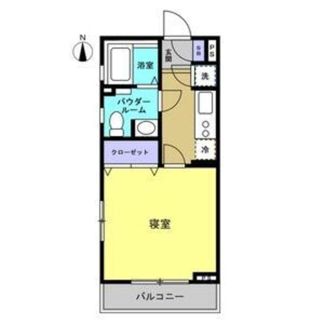 ドゥミルレジデンス(1K/1階)の間取り写真