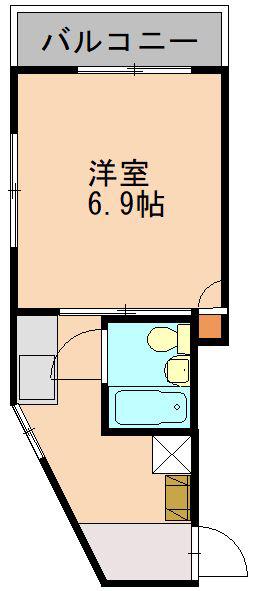 レトリック姪浜304(1K/3階)の間取り写真