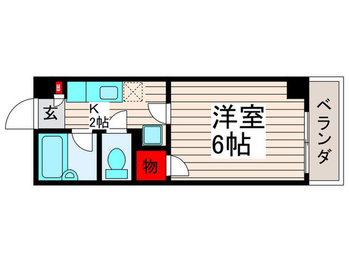 コーポ恵門(1K/1階)の間取り写真
