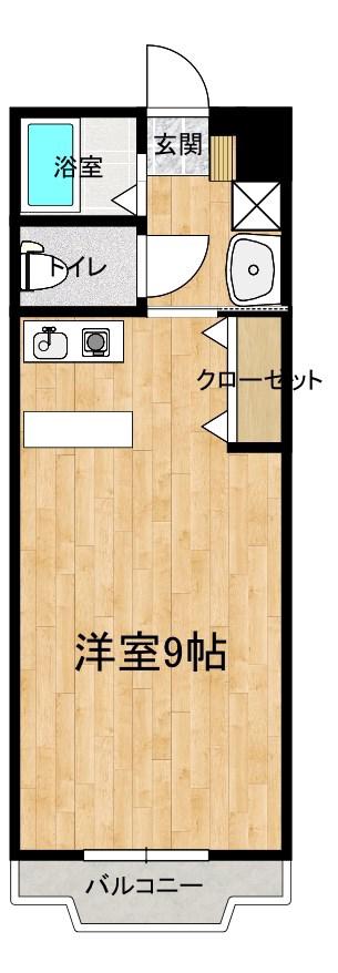 ベルメゾン(ワンルーム/1階)の間取り写真