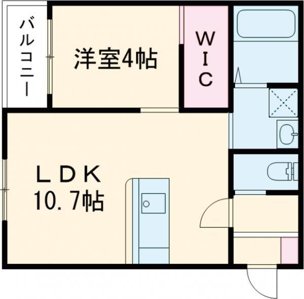 BRAVE BASE 遠賀 サウス(1LDK/1階)の間取り写真