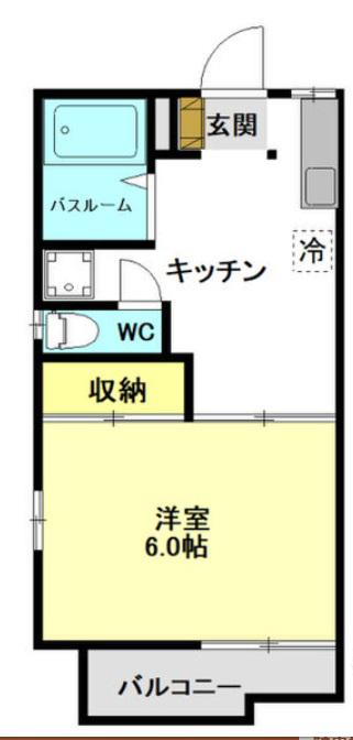 コーポソフィア(1DK/2階)の間取り写真