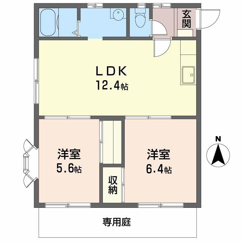 メゾンオリーヴィエ(3DK/1階)の間取り写真