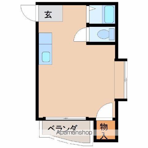 スカイコート(ワンルーム/1階)の間取り写真