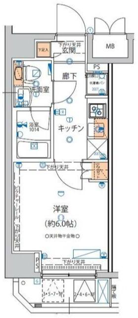 RISING PLACE 綾瀬三番館(1K/3階)の間取り写真