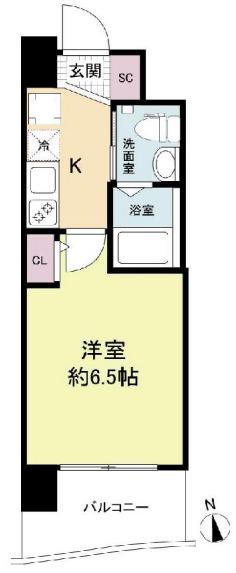 セレニテ福島プリエ(1K/14階)の間取り写真