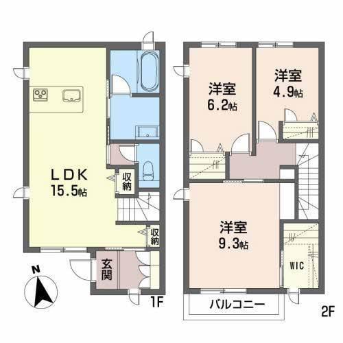 シャーメゾン グローカル(3LDK/1階)の間取り写真