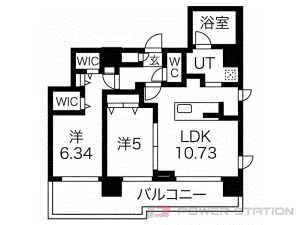 エッセンシア駅前レジデンス(2LDK/3階)の間取り写真