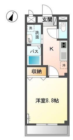 ステラエクシード(1K/1階)の間取り写真