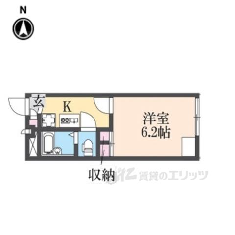 レオパレス西長洲(1K/1階)の間取り写真