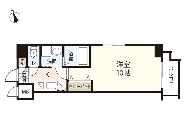 TREAT OTEMACHI(1K/9階)の間取り写真