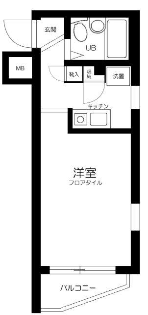 スカイコート本郷東大前(1K/4階)の間取り写真