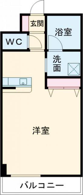 ベルホーク・YOHTO(ワンルーム/4階)の間取り写真