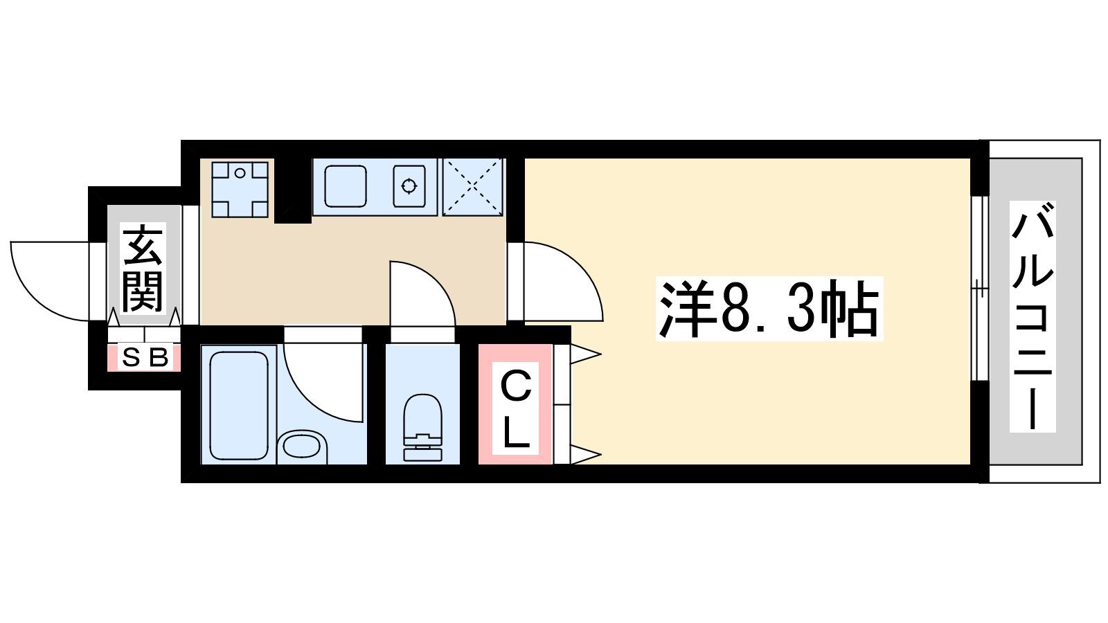 グレイス丸萬(1K/4階)の間取り写真