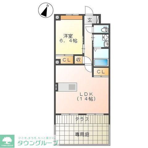 スターフィールド(1LDK/1階)の間取り写真