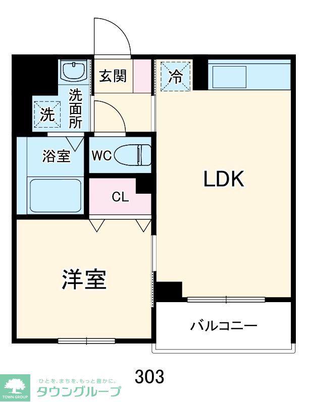 TRES美麗(1LDK/3階)の間取り写真