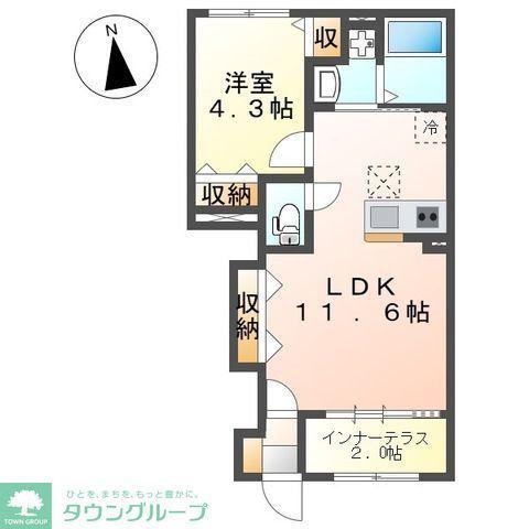 LUMIERE・ARV(1LDK/1階)の間取り写真