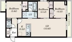 S-RESIDENCE南郷CLARITY(3LDK/4階)の間取り写真