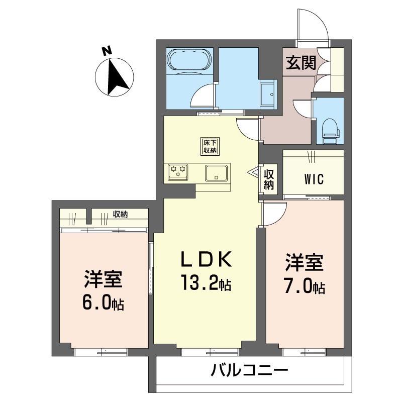 KOB10(2LDK/1階)の間取り写真