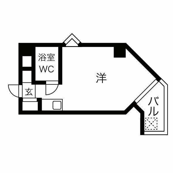 キューブ南武庫之荘3(ワンルーム/3階)の間取り写真