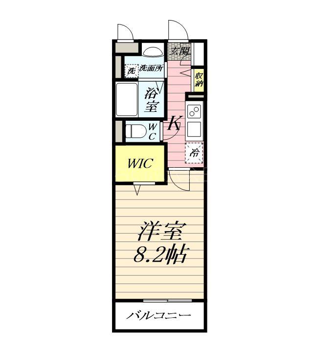 CHARM・Y湘南(1K/3階)の間取り写真