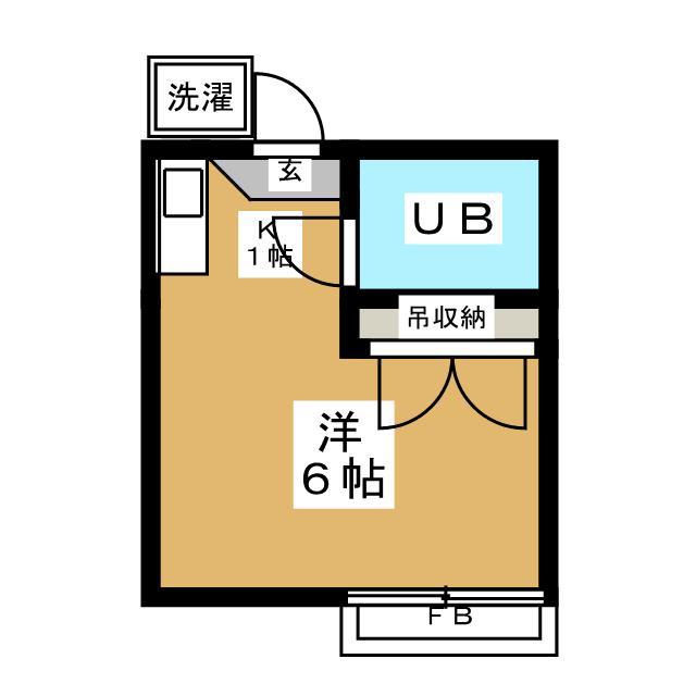 カーサ自由が丘(ワンルーム/1階)の間取り写真