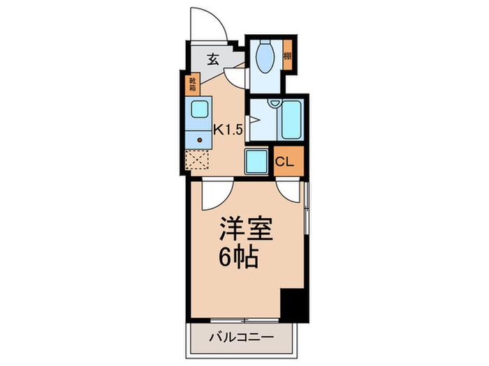 菱和パレス文京南205(1K/2階)の間取り写真