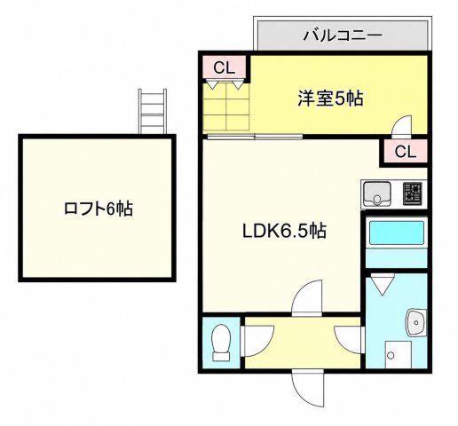 シャルマンペイサージュ(1DK/3階)の間取り写真