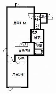 エミネンス(1LDK/1階)の間取り写真