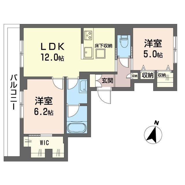 グレイスレジデンス(2LDK/1階)の間取り写真