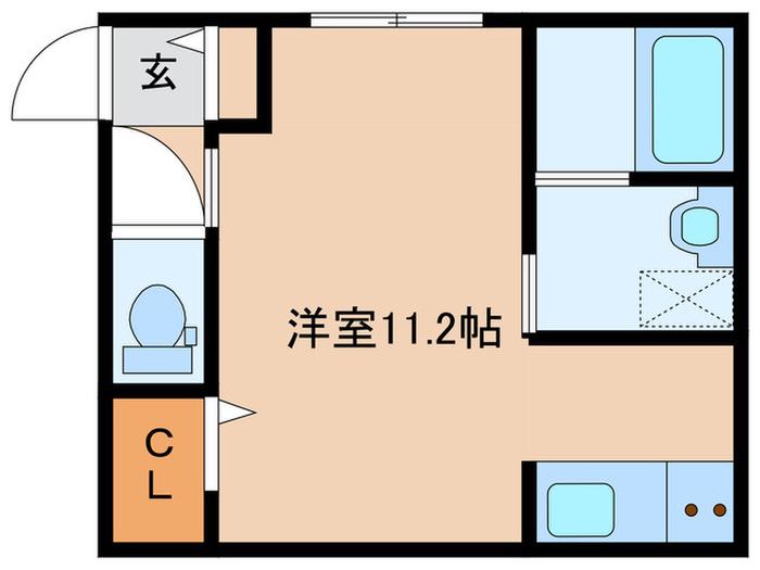 都営三田線 板橋区役所前駅 徒歩8分 3階建 築6年(ワンルーム/1階)の間取り写真