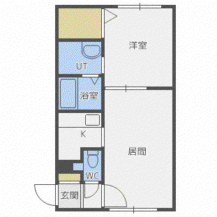 グランメール元町(1LDK/3階)の間取り写真