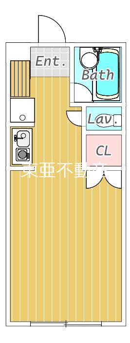 フォルム上通北(ワンルーム/2階)の間取り写真