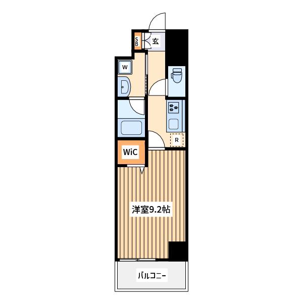 ラピスポンス新横浜(1K/4階)の間取り写真
