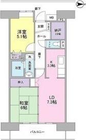 アーバンドエル庄内通(2SLDK/6階)の間取り写真