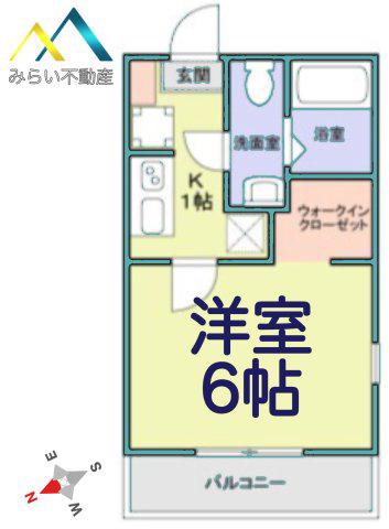 VENUS LAGOON 斎藤分町(1K/1階)の間取り写真