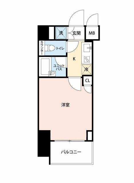 ルーブル大森町(1K/7階)の間取り写真